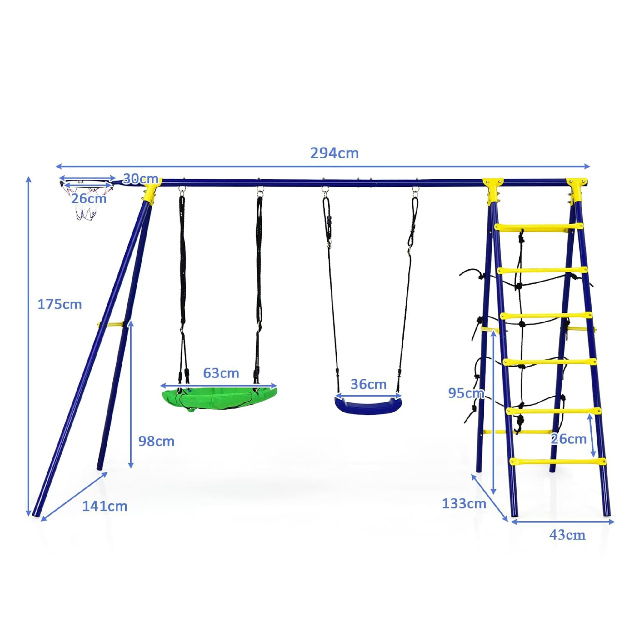 Aero Pro Elite Metal Swing & Climb System